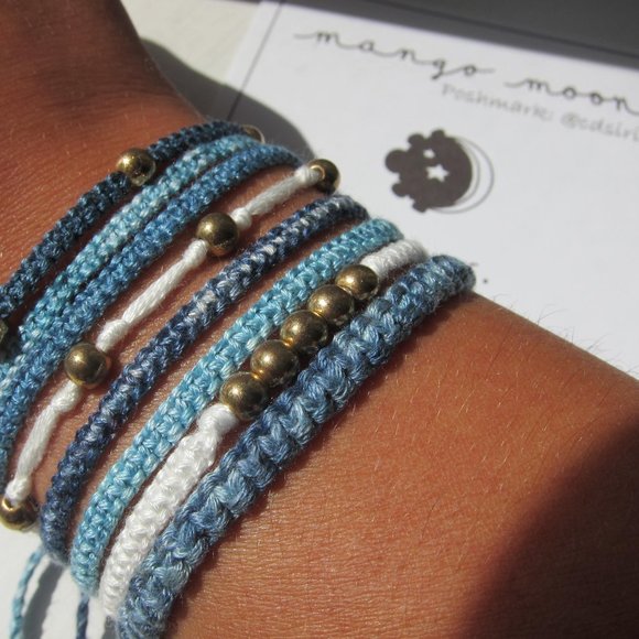 Handmade Beaded Macrame Friendship Bracelet - Picture 2 of 6